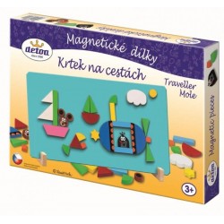 Magnetické puzzle dílky  - Krtek na cestách