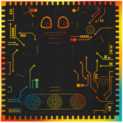 Škrábací obrázky s doplňky - Roboti