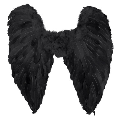 Křídla andělská - péřová, černá