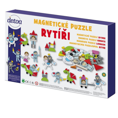 Magnetické puzzle dílky - Rytíři