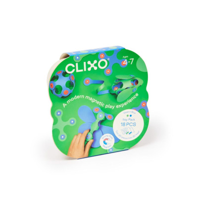 CLIXO Itsy Green and Blue - magnetická stavebnice