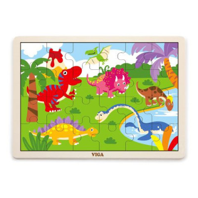 Dřevěné puzzle - Dinosauři